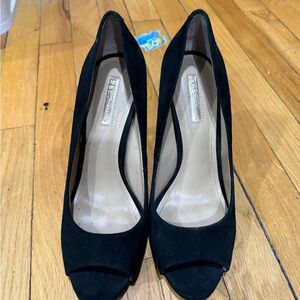 BCBGeneration Elegant Black Suede Heels